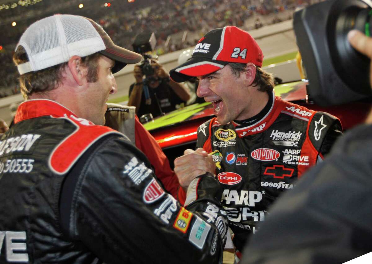 Jeff Gordon, right, and crew chief Alan Gustafson were overjoyed to secure the final spot in the Chase at Richmond last weekend.