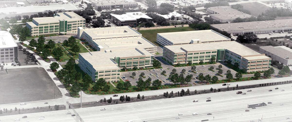 A rendering of Transwestern's Westgate development - three office buildings along the Energy Corridor.