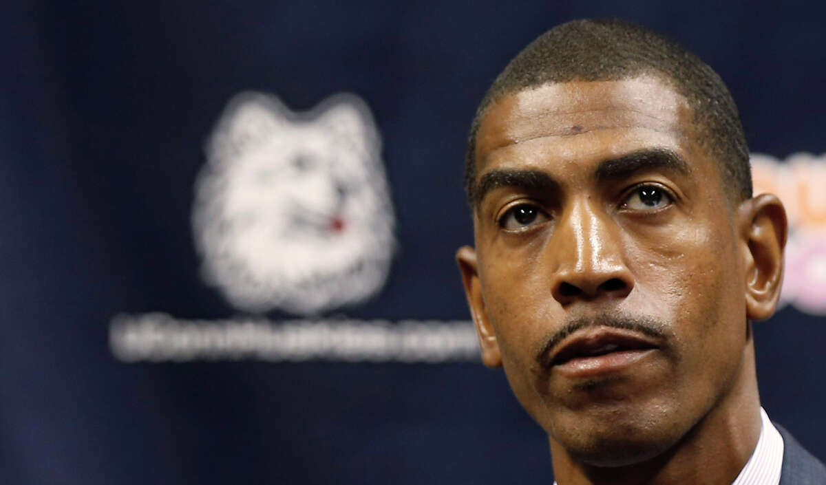 STORRS, CT- SEPTEMBER 13: Newly named University Of Connecticut basketball coach Kevin Ollie attends a news conference where basketball coach Jim Calhoun announced his retirement at a news conference on September 13, 2012 in Storrs, Connecticut. (Photo by Winslow Townson/Getty Images)