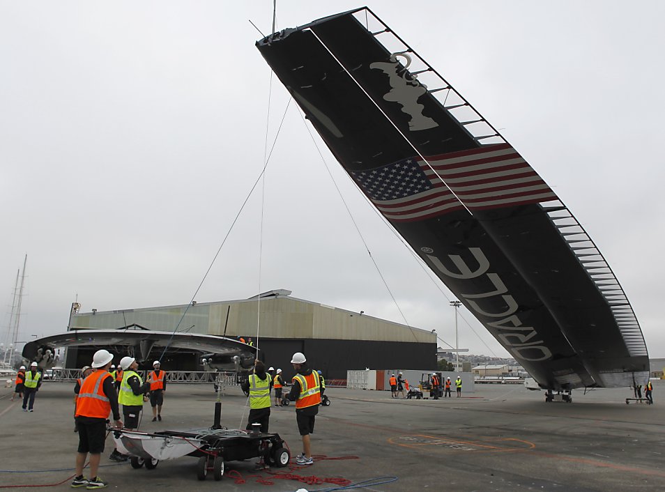 Oracle Racing readies America's Cup boat