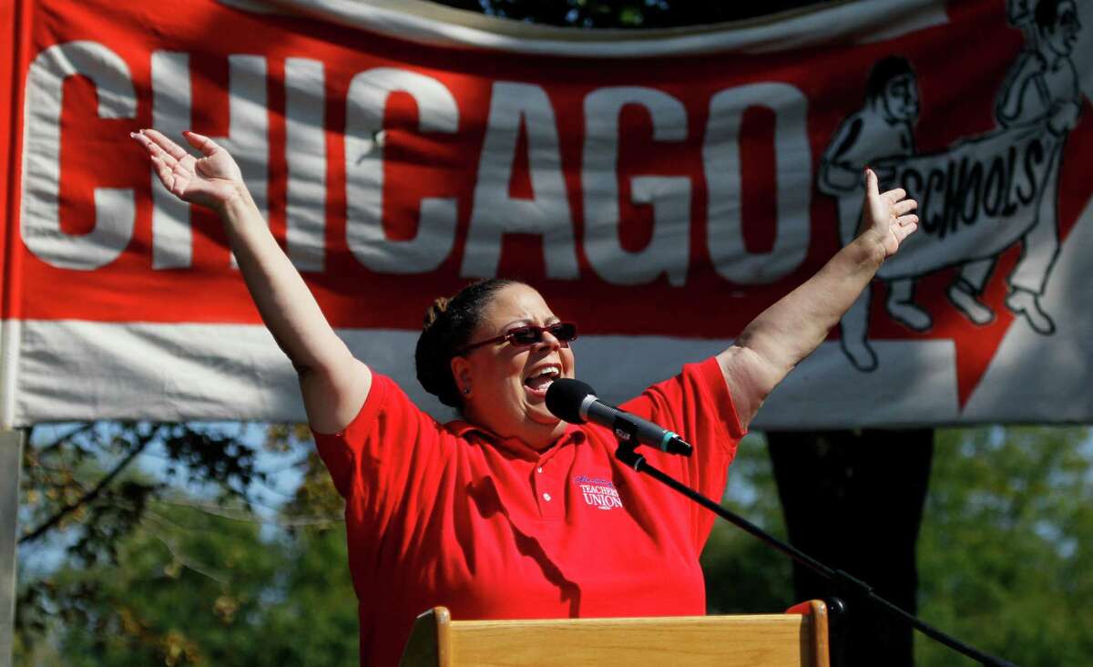 Thousands of striking teachers rally in Chicago