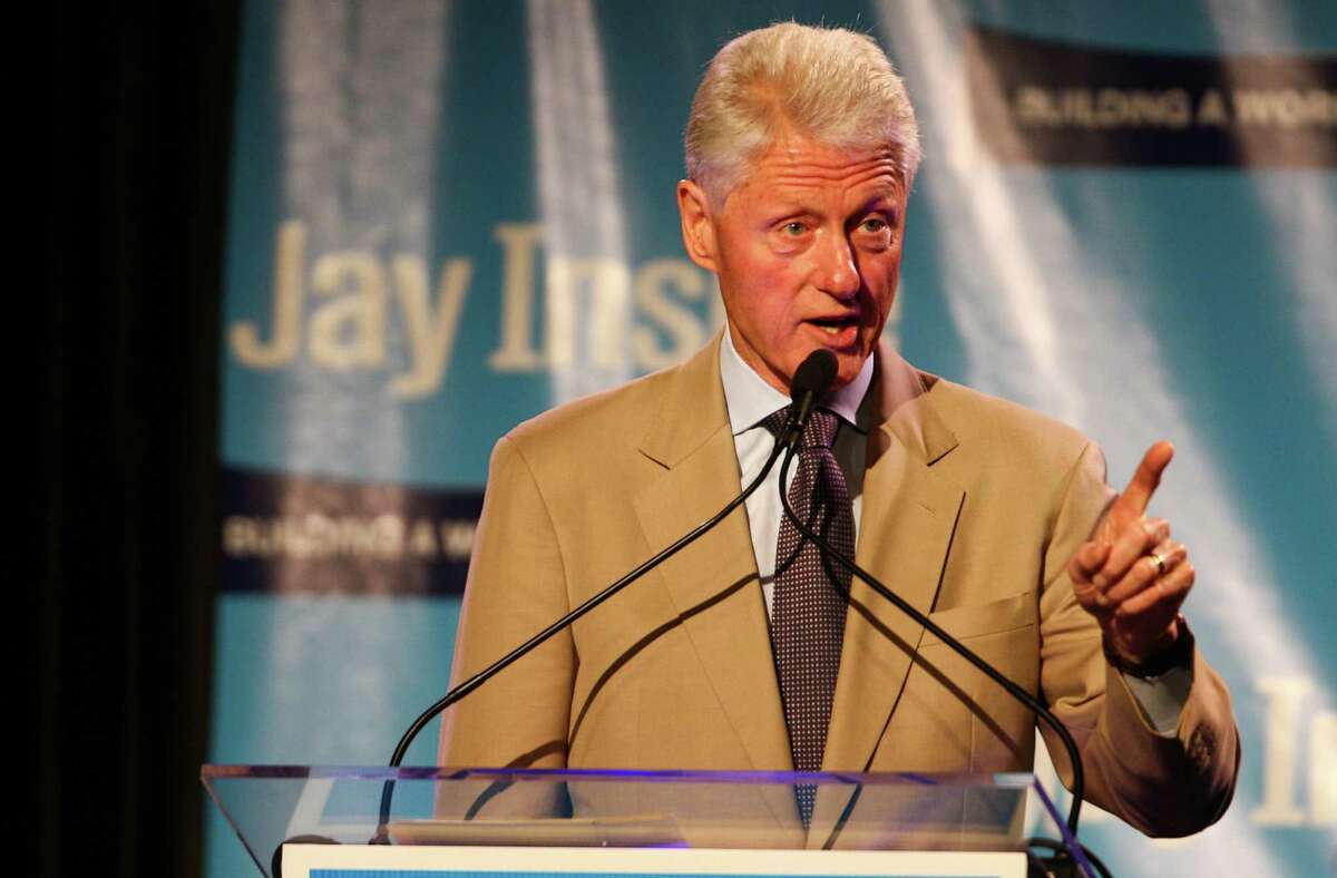 Former President Bill Clinton speaks during a campaign fundraiser for Democratic gubernatorial candidate Jay Inslee at the Washington State Convention Center on Saturday, September 15, 2012. The event, which featured former President Bill Clinton, was described by speakers as one of the largest political gatherings Seattle has seen, brought in roughly $750,000 and about 3,000 people.