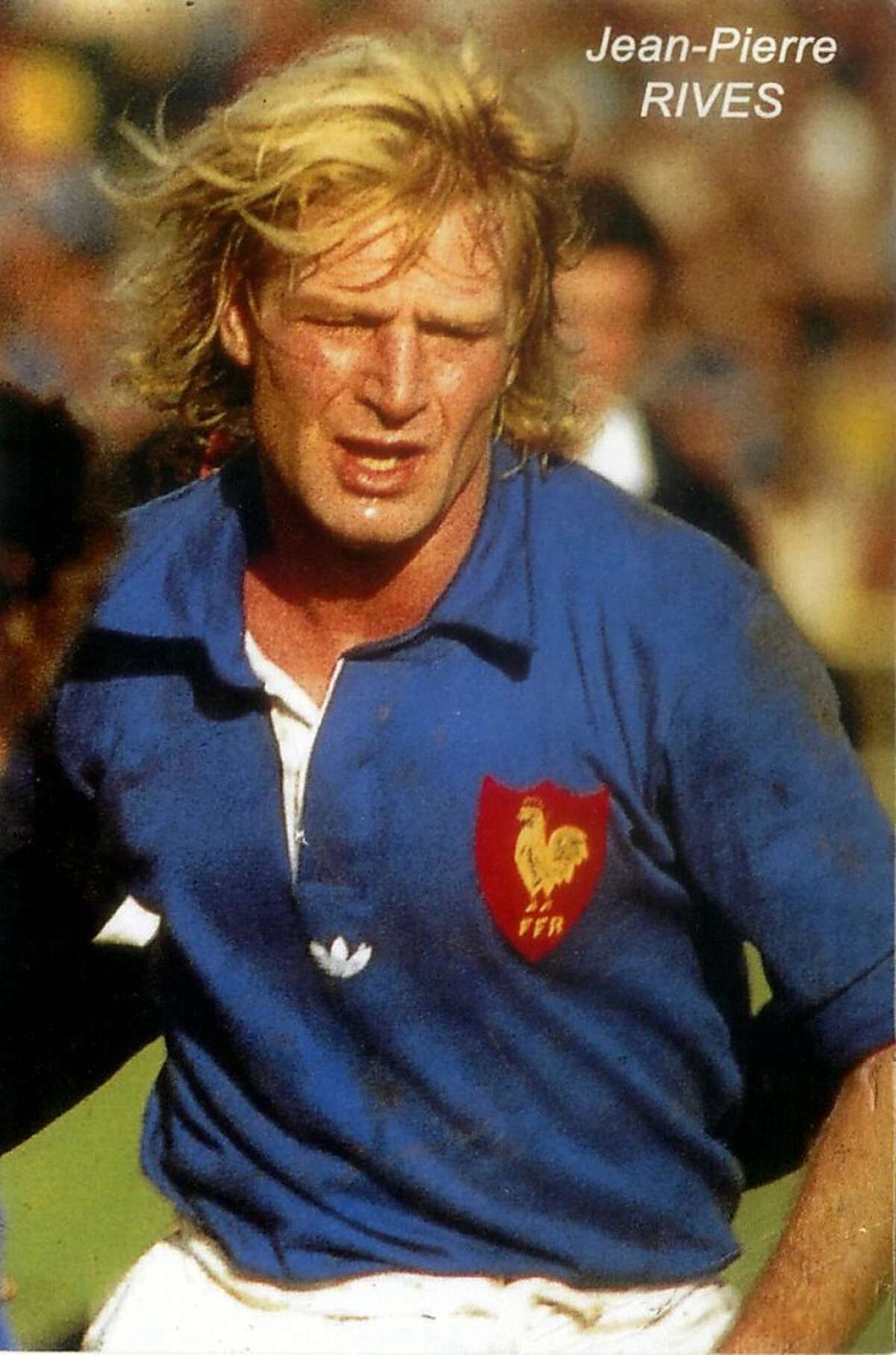 Photo of Jean-Pierre Rives when he played rugby from 1974 - 1984. Courtesy Jean-Pierre Rives