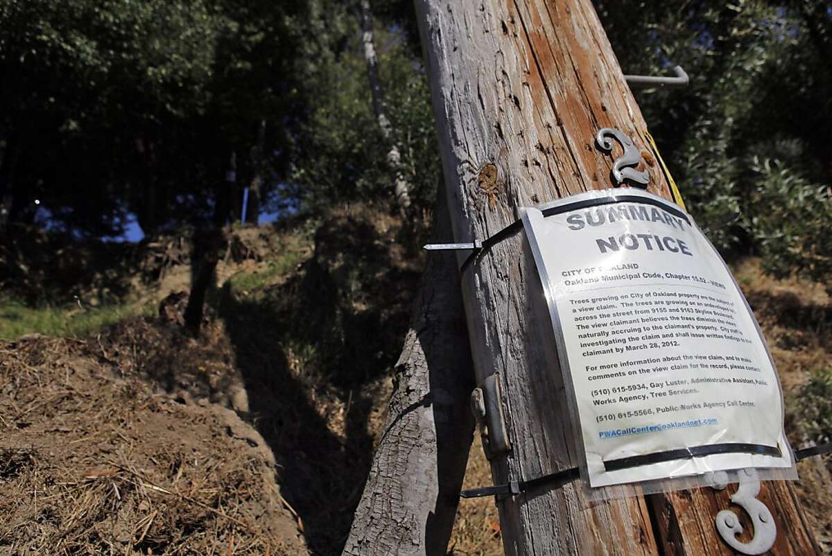 Fight over Oakland trees, views not over
