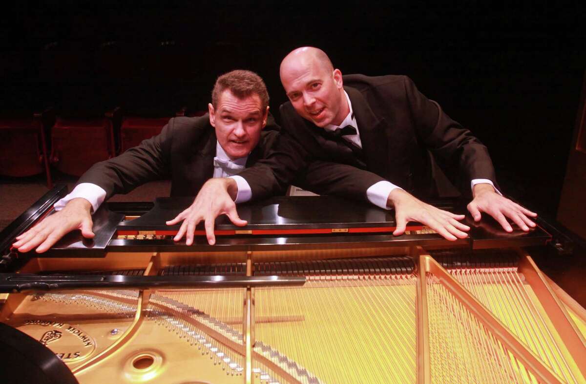 Jeffrey Rockwell, left, and Tom Frey star Stages' production of "2 Pianos 4 Hands."