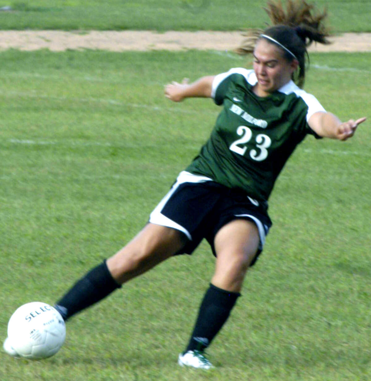 Bre Rehaag is expected to play an integral role this fall for New Milford High School girls' soccer, September 2012