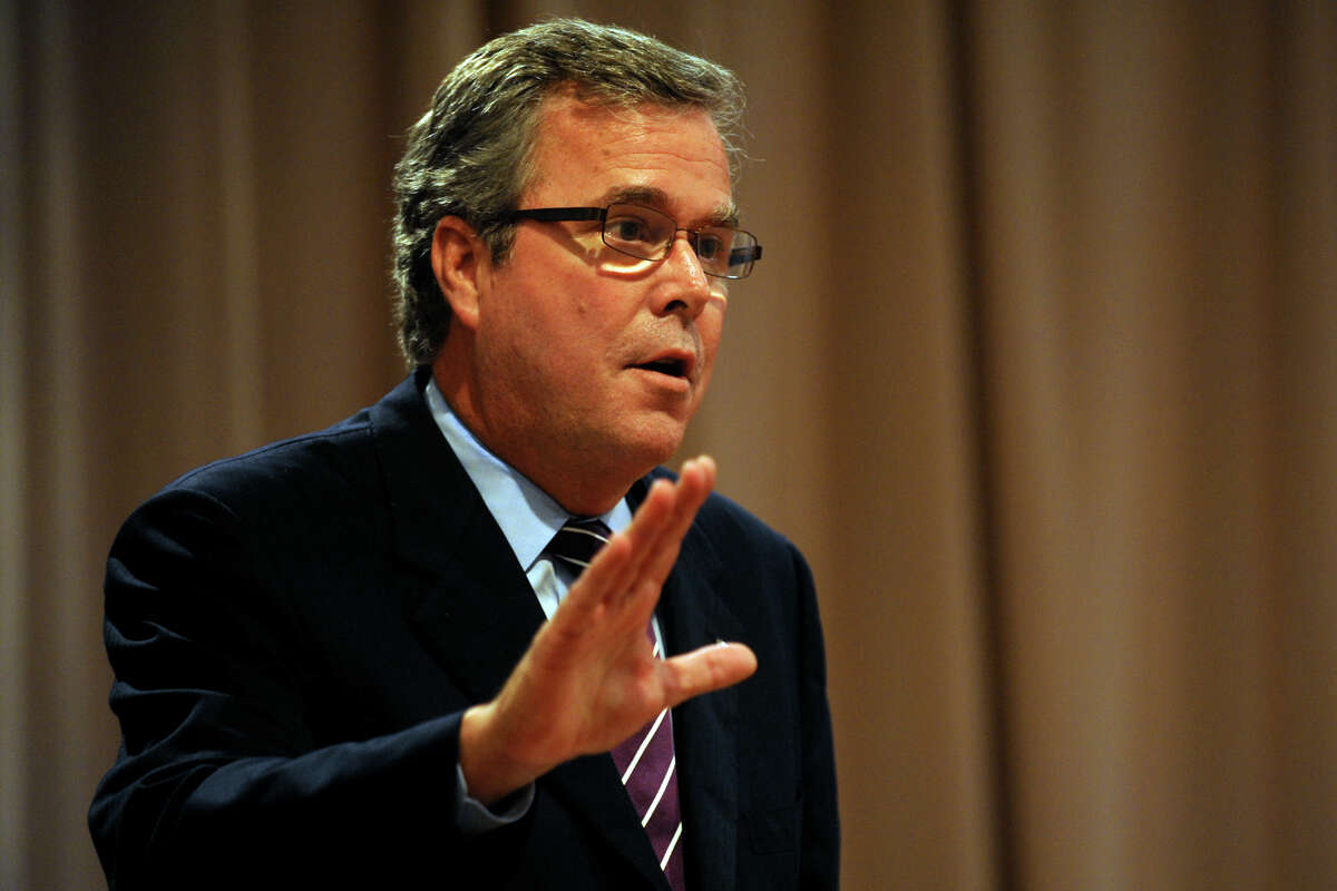 Former Florida Governor Jeb Bush speaks about education reform at GE headquarters, in Fairfield, Conn. Sept. 19th, 2012.