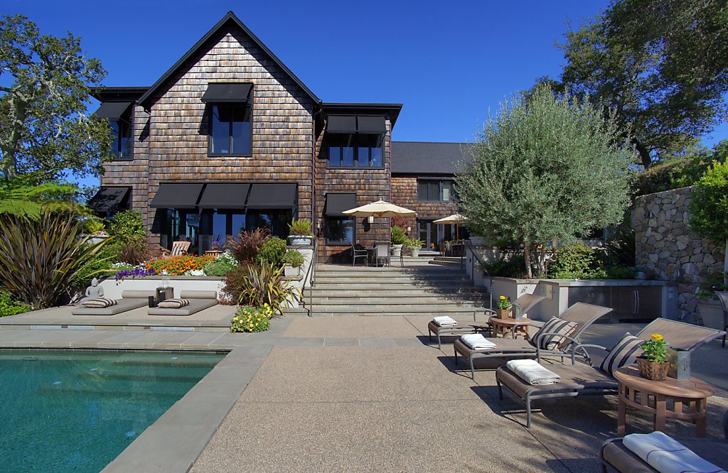 Marin County hilltop estate with guest house