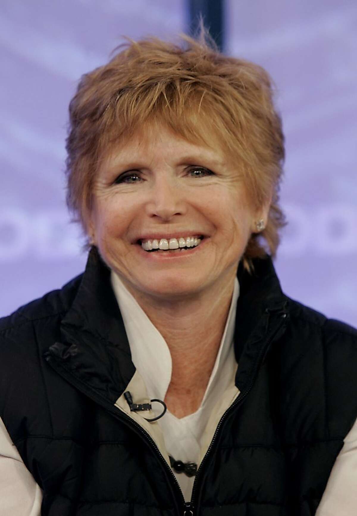 FILE - In this Feb. 26, 2008 file photo, Bonnie Franklin, of the 1970's sitcom "One Day at a Time, " appears with the reunited cast on the the NBC "Today" television program in New York. Franklin has been diagnosed with pancreatic cancer, her family said in a statement released by CBS on Monday, Sept. 24, 2012. (AP Photo/Richard Drew, File)