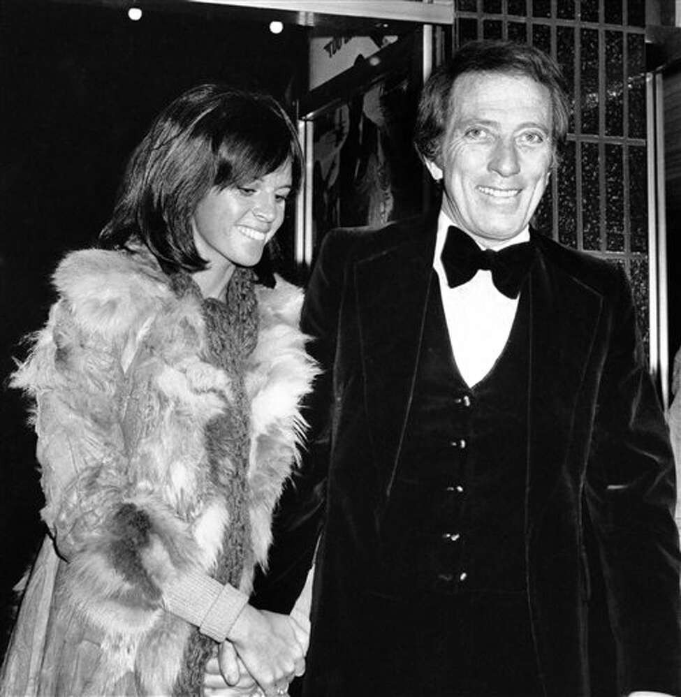 19, 1974 file photo, American singer Andy Williams and his wife Claudine Lo...