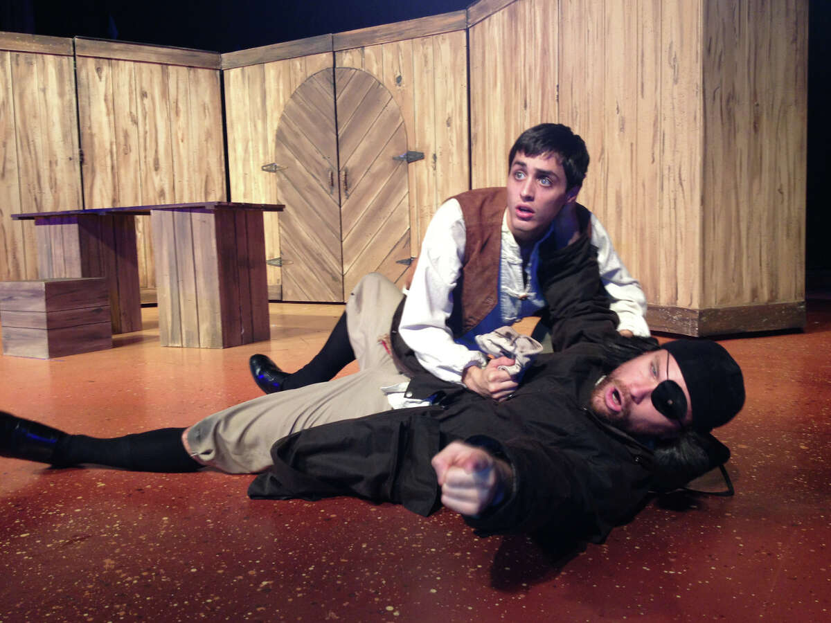 Anthony Bosmans ( top) and John Stillwaggon appear in Magik Theatre's touring production of "Treasure Island." 