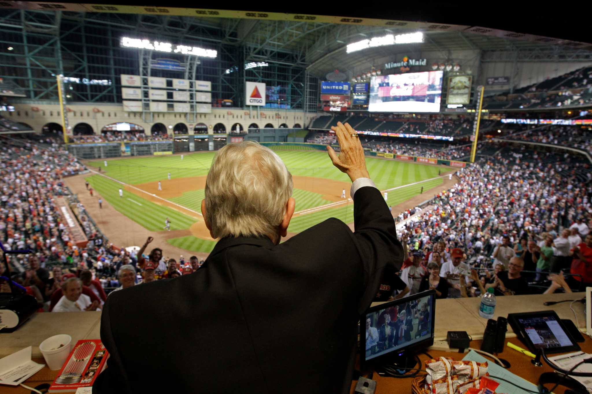 Minute Maid signage due an outfield shift