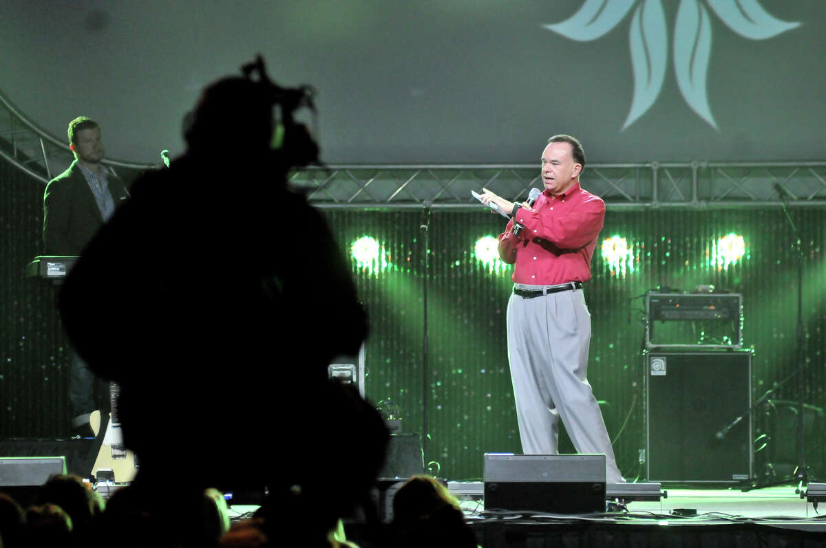Phil Waldrop of Phil Waldrop Ministries speaks to the Women of Joy Conference at the Henry B. Gonzalez Convention Center Saturday morning, Sept. 29, 2012.