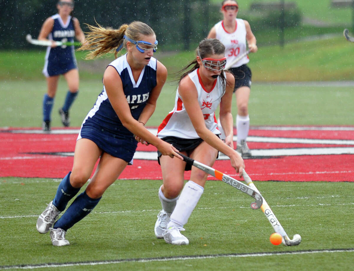 New Canaan field hockey team shuts out Staples as Falcone scores twice