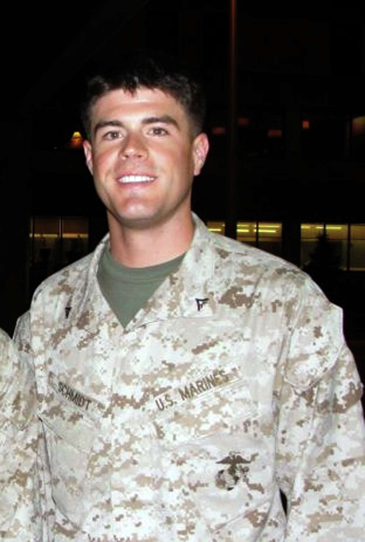Marine Lance Cpl. Benjamin Whetstone Schmidt, taken in Maine in Aug. 2011 before he left for his second tour in Afghanistan. Courtesy the family.