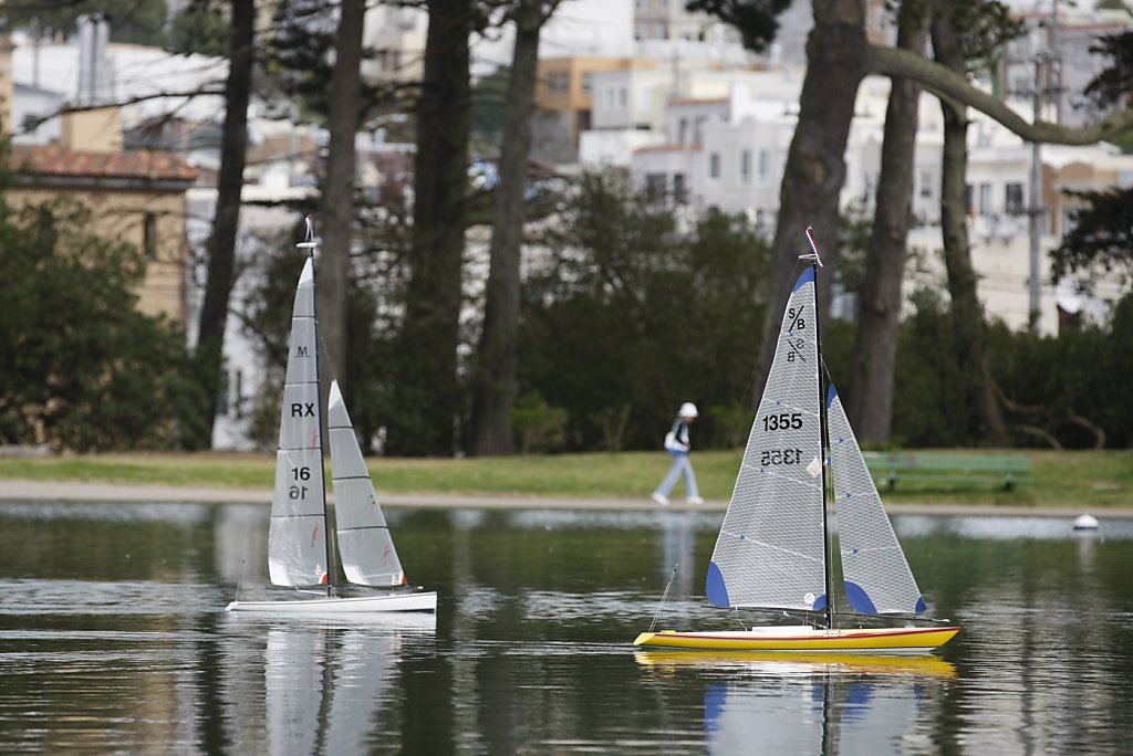 Miniyachts race on Spreckels Lake