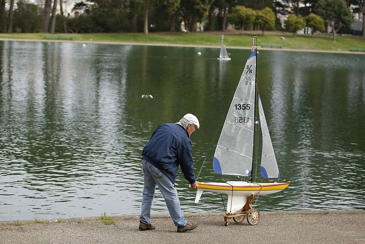 Miniyachts race on Spreckels Lake