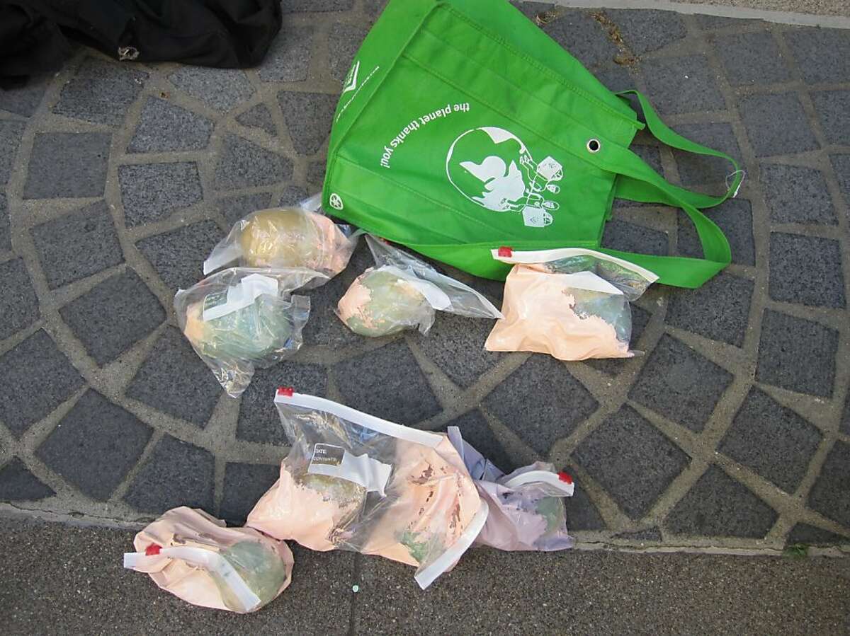 Items taken from some of the 22 protesters who were arrested in San Francisco on Saturday, Oct. 6, 2012.