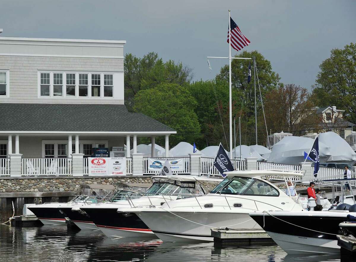 Beacon Point Marine and Greenwich Water Club in Cos Cob, shown here during the Greenwich Boat Show April 21, 2012.