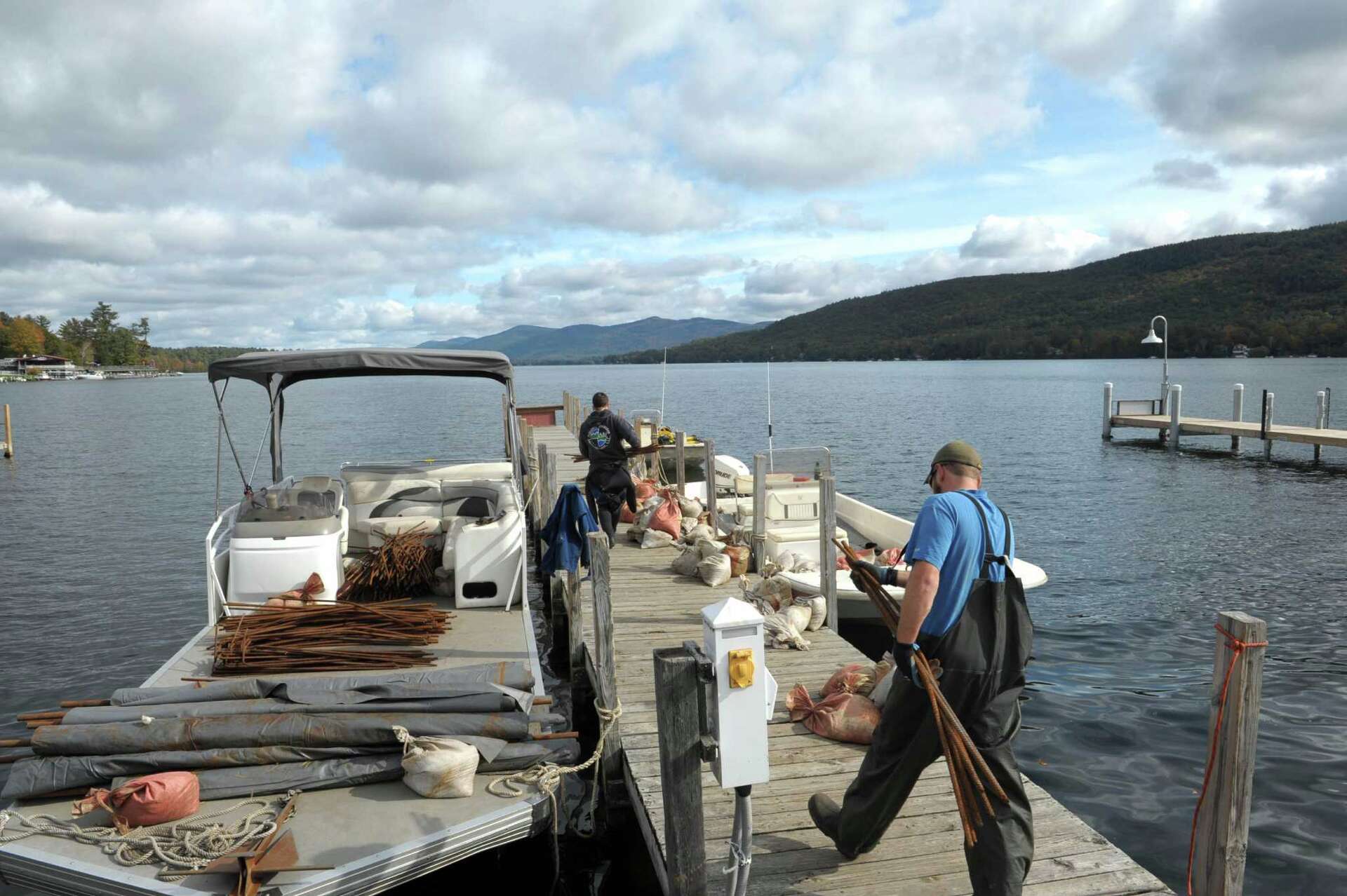 Photos: Battling lake invaders