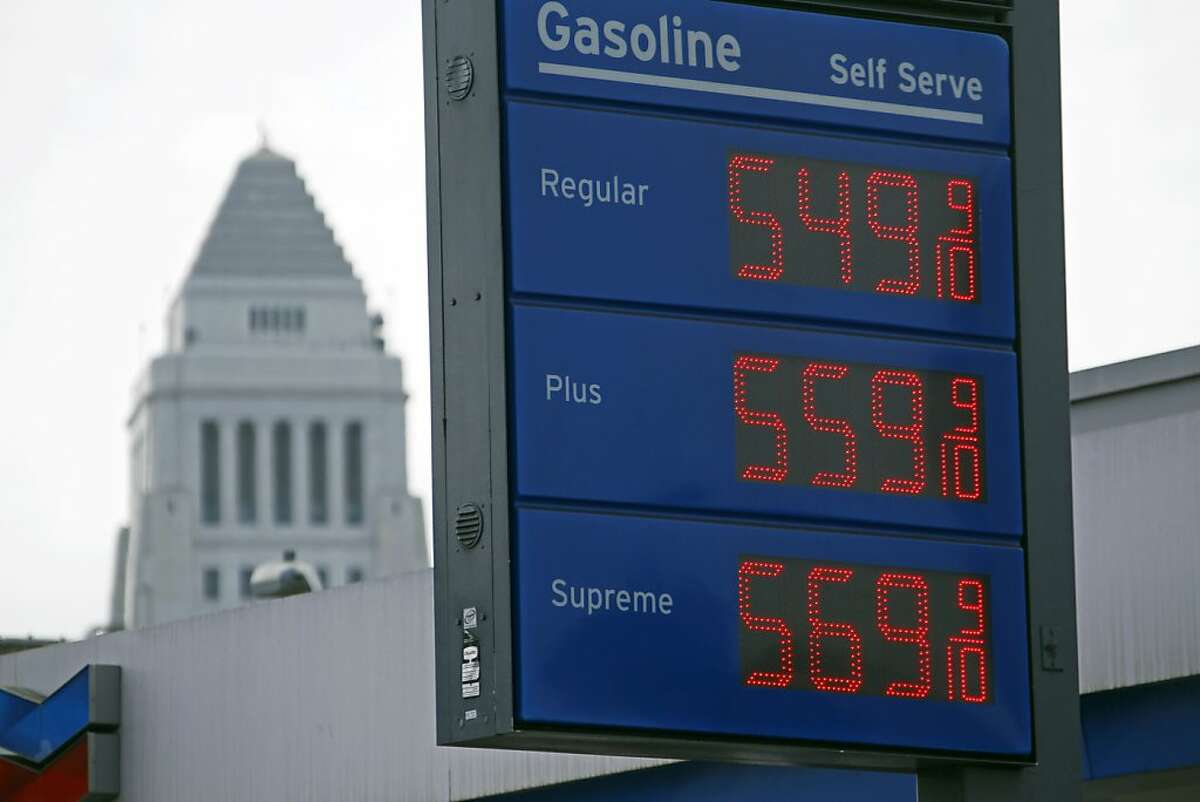 Gas prices inch down in California
