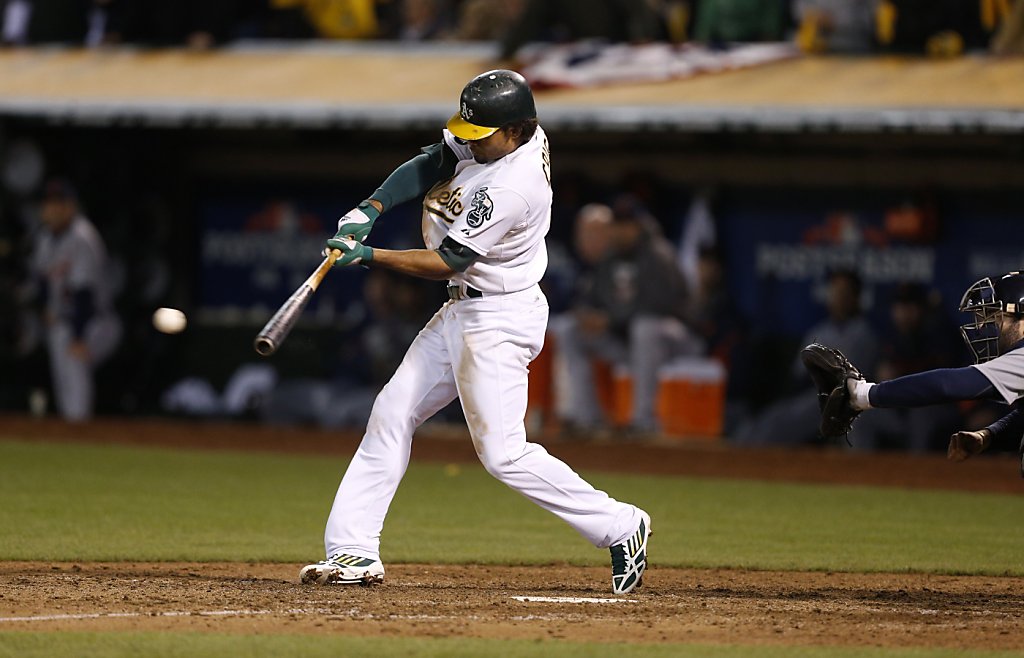 Crisp again in middle of action for A's