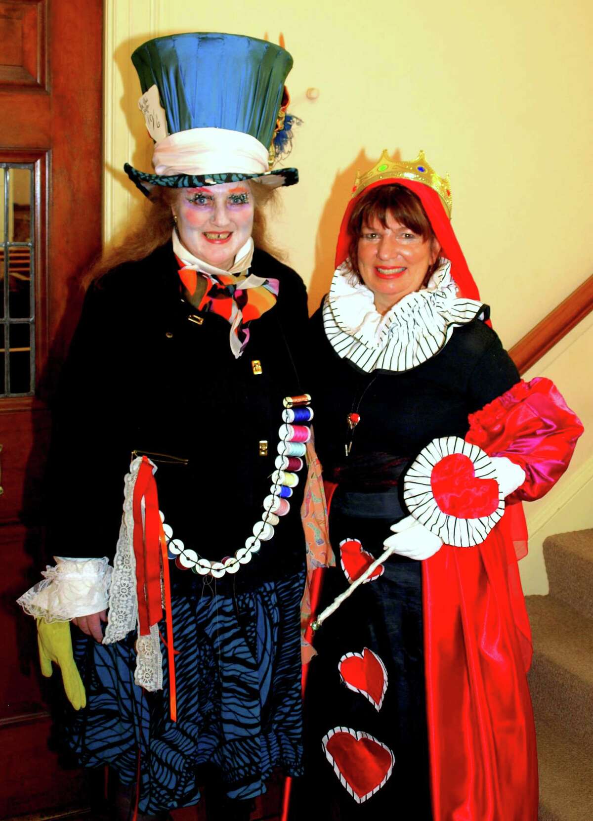 Elaborate costumes will be a feature of the 11th annual "Pipescreams" Halloween Musical Extravaganza Concert Sunday, Oct. 21, in Bridgeport. Shown at last year's event are, from left, Mimi Eppig and Cathy Tuttle, both of Trumbull.