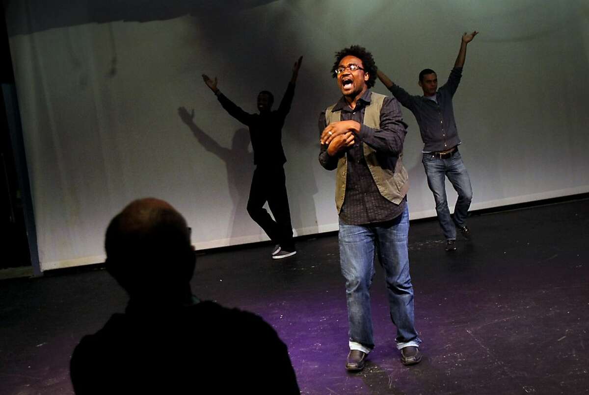 Thandiwe Thomas DeShazor rehearses "Fierce Love: Stories from Black Gay Life" at the New Conservatory Theatre Center in San Francisco, Calif., Tuesday, October 9, 2012.