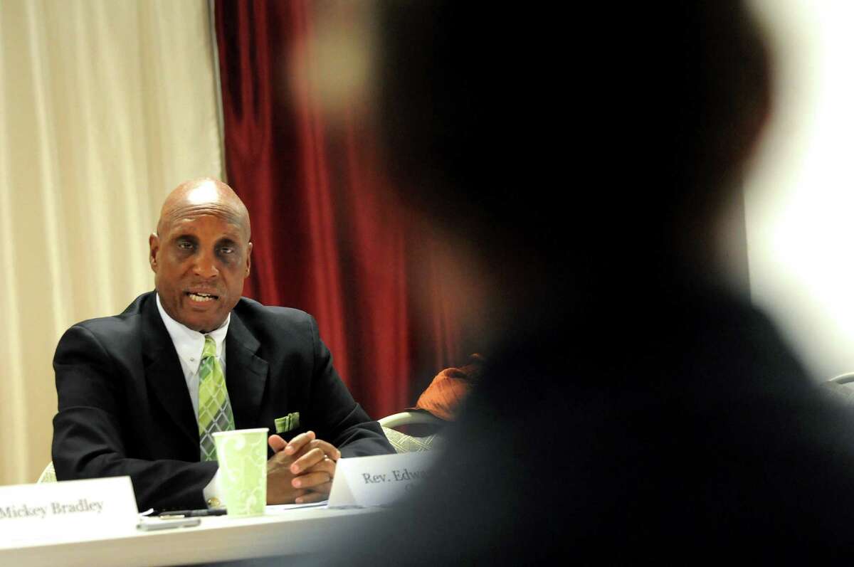Chairman Rev. Edward Smart speaks during Albany's Citizens' Police Review Board meeting on Thursday, Oct. 11, 2012, at GWU the Center in Albany, N.Y. (Cindy Schultz / Times Union)
