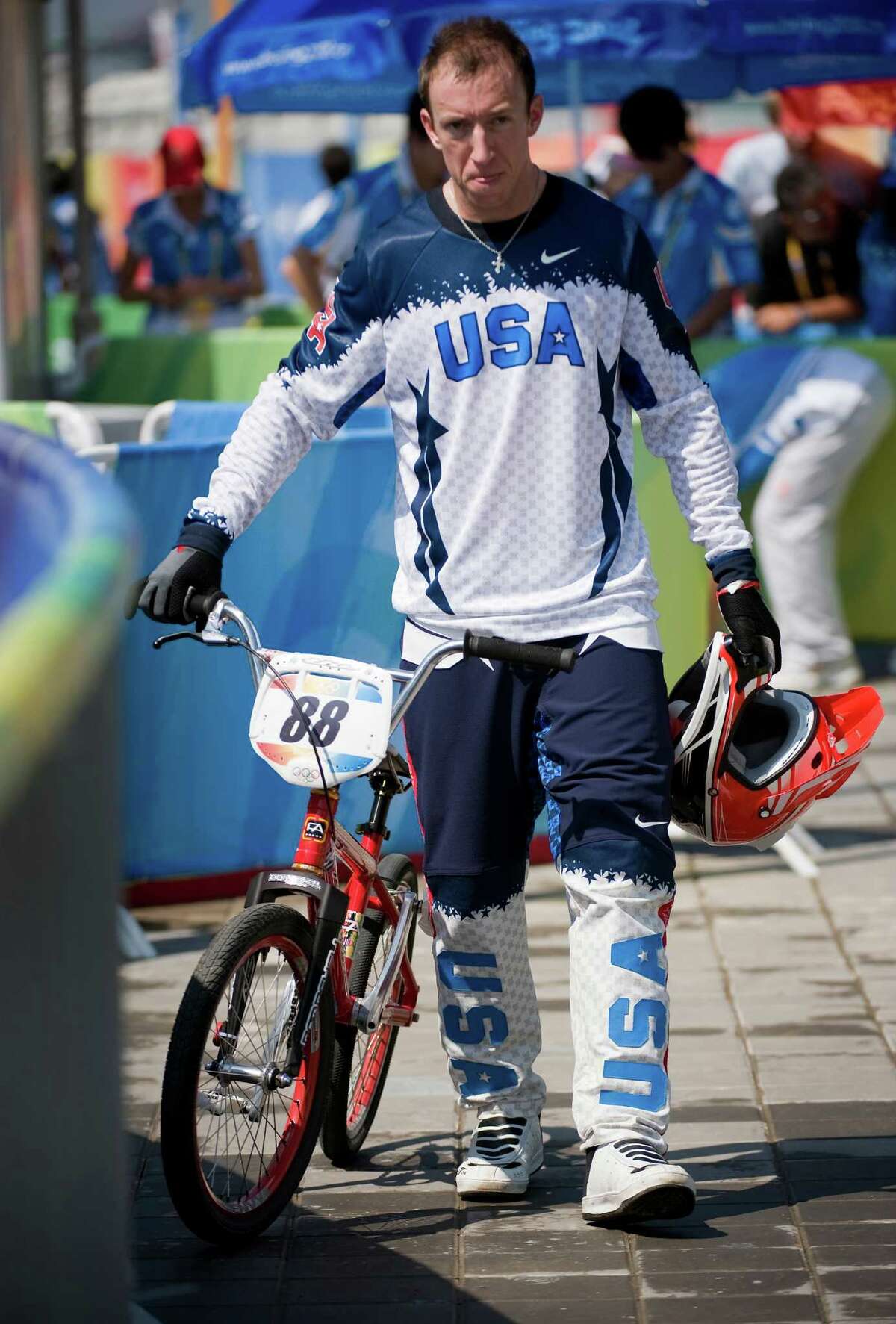 Kyle Bennett, 33, a member of the first U.S. BMX Olympic team, died in a one-car accident Sunday.