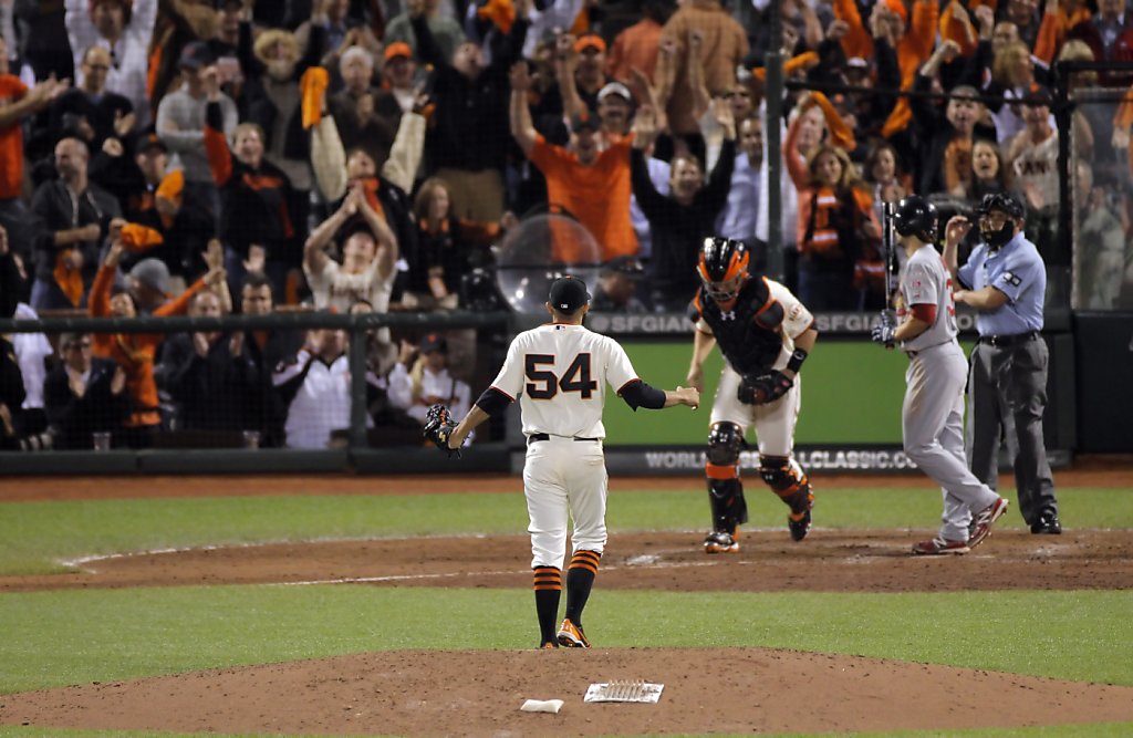 Giants' second baseman Marco Scutaro reacts after hitting a double in  News Photo - Getty Images