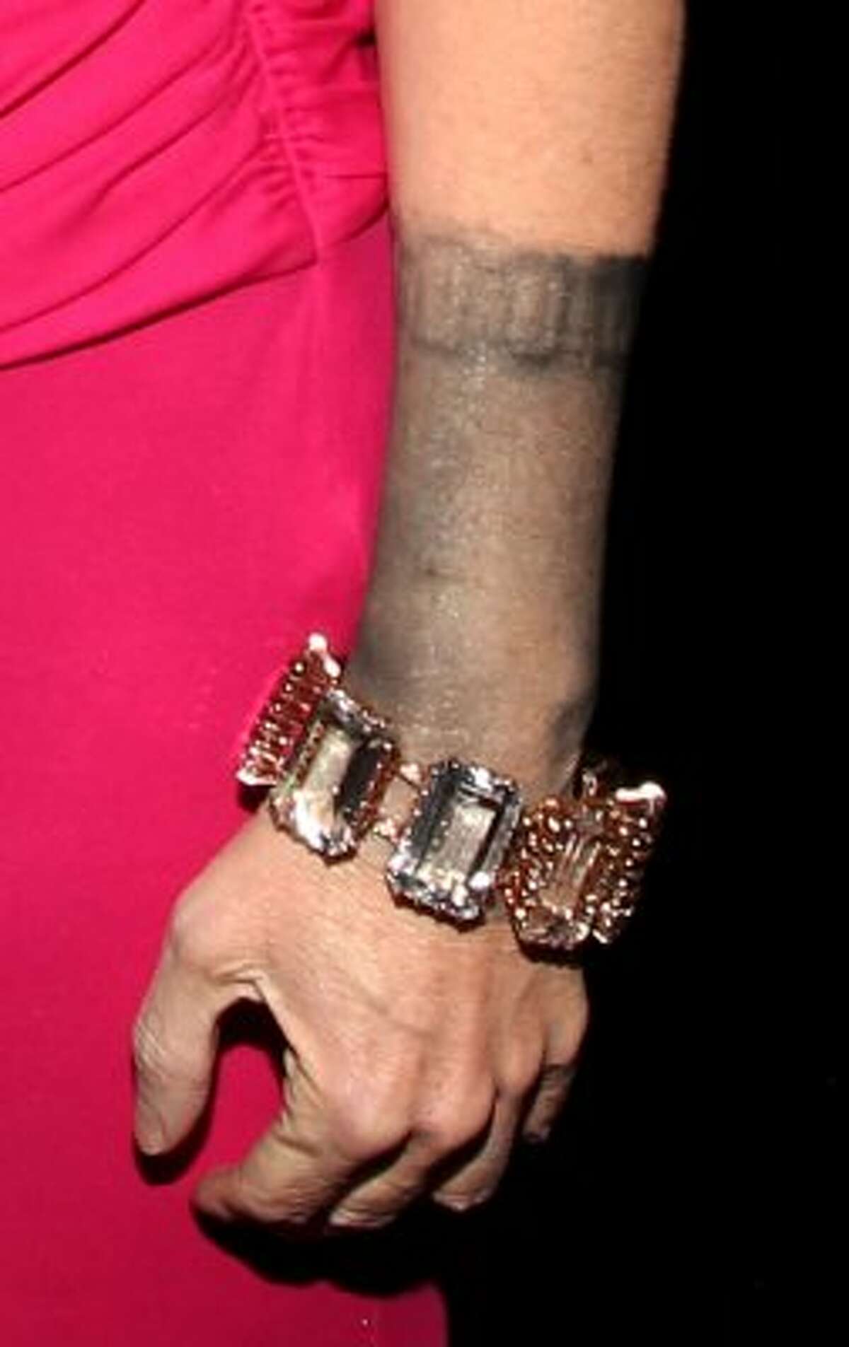 It's always bad news when your jewelry has a mind of its own. This is Kathy Griffin's bracelet at the 2012 People's Choice Awards. (Christopher Polk / Getty Images for PCA)