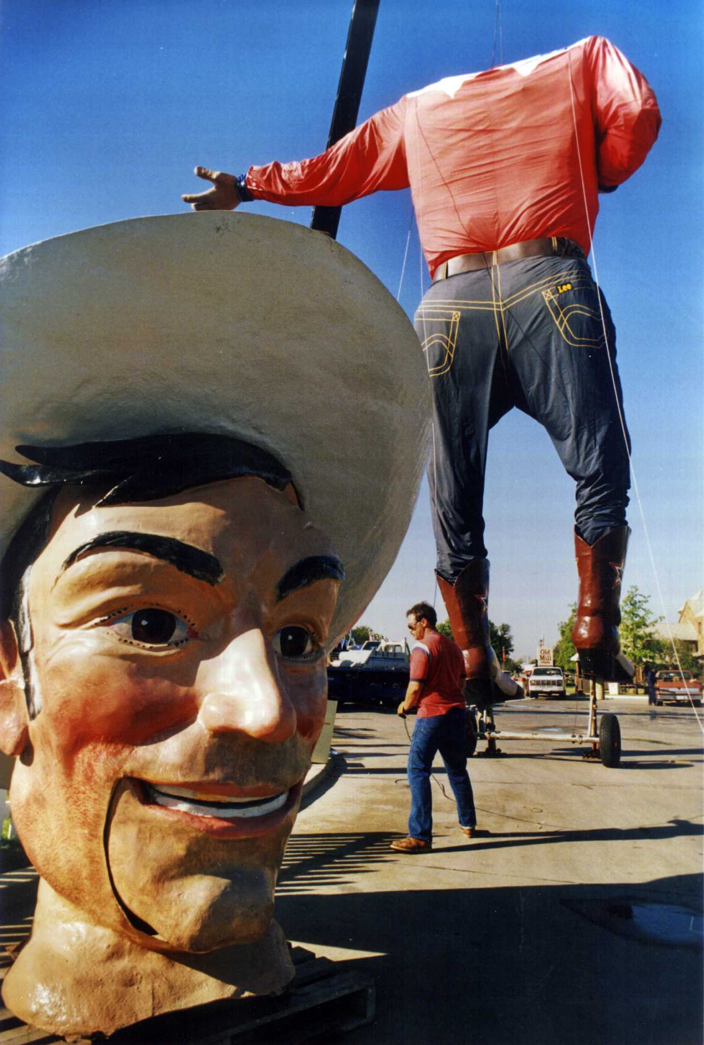 Texas state fair unveils Big Tex statue – bigger, heavier and  fire-resistant, Texas