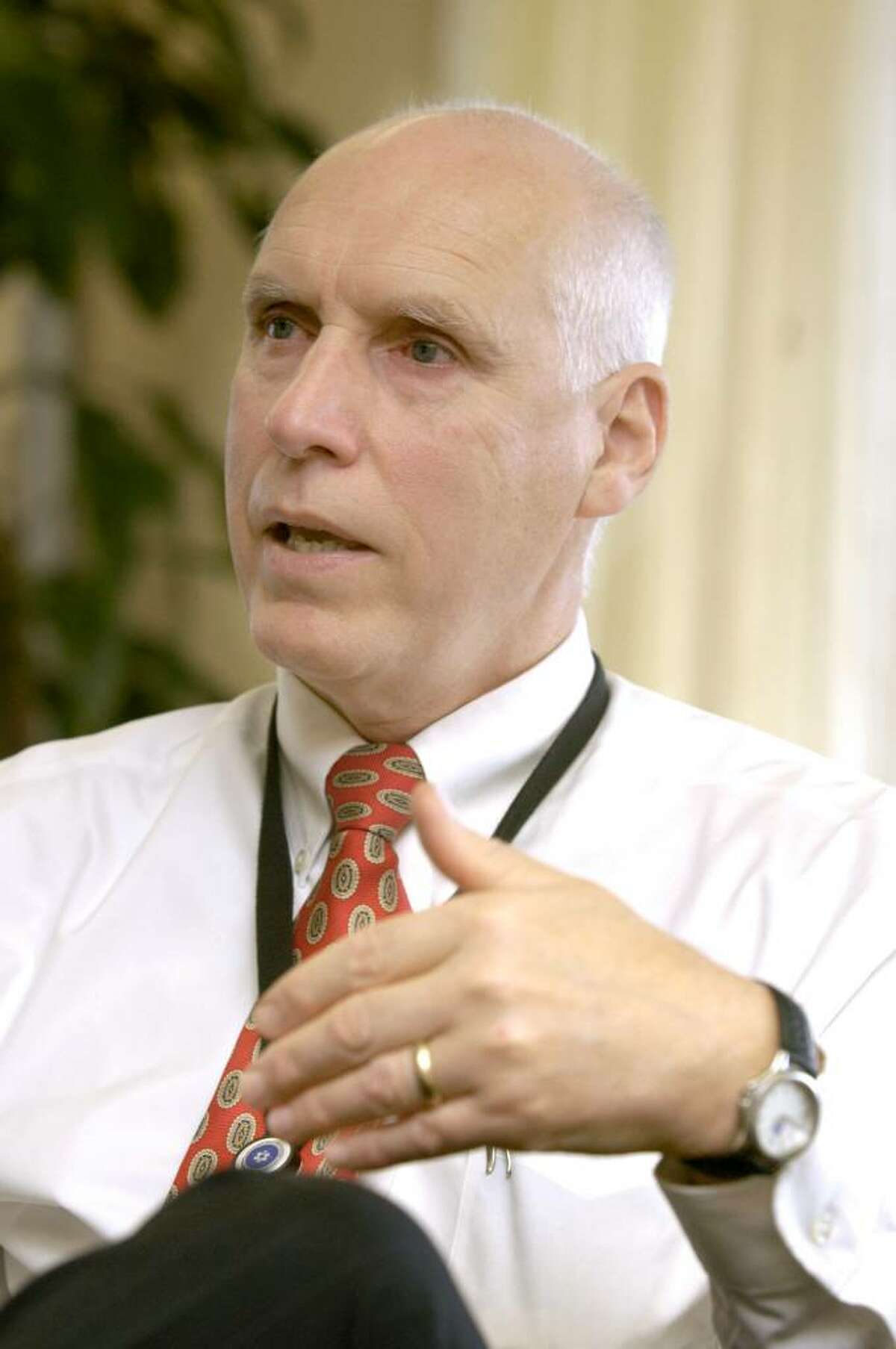 Frank Kelly, President of Danbury Hospital during an interview in his office Tuesday, Dec 8, 2009