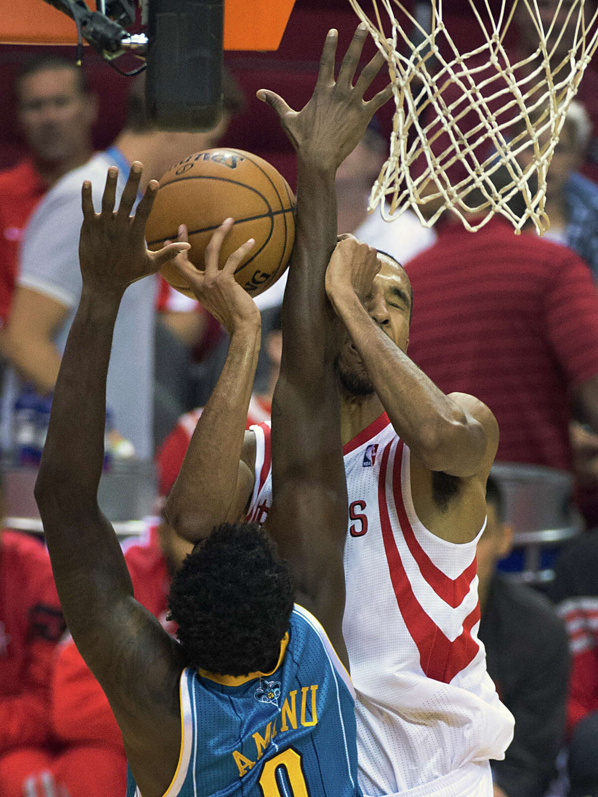 A bump in a preseason game is nothing compared to the hard knocks Rockets guard Shaun Livinston, right, has endured in his career.