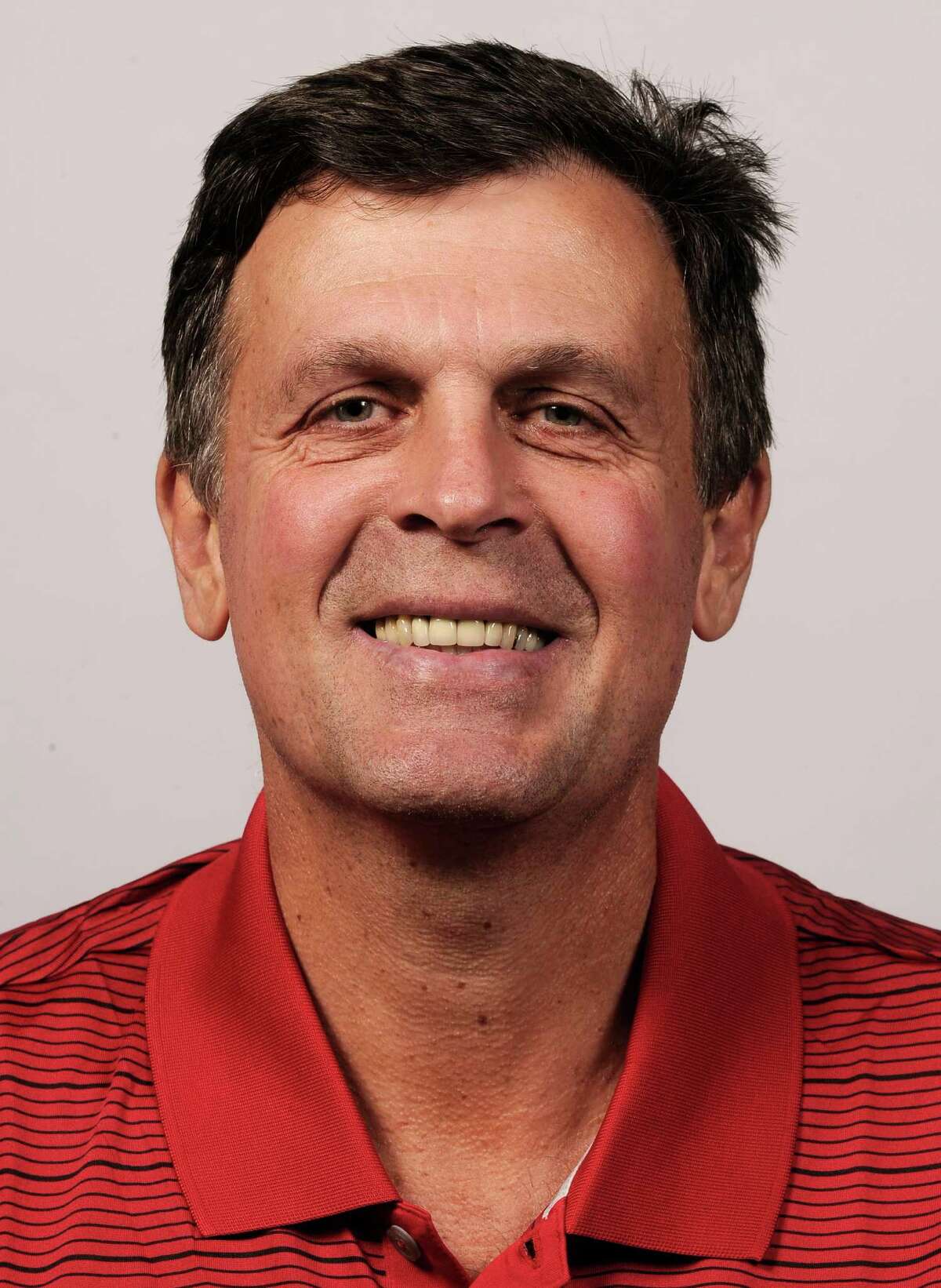 Houston Rockets NBA basketball coach Kevin McHale poses during media day Monday, Oct. 1, 2012, in Houston. (AP Photo/Pat Sullivan)