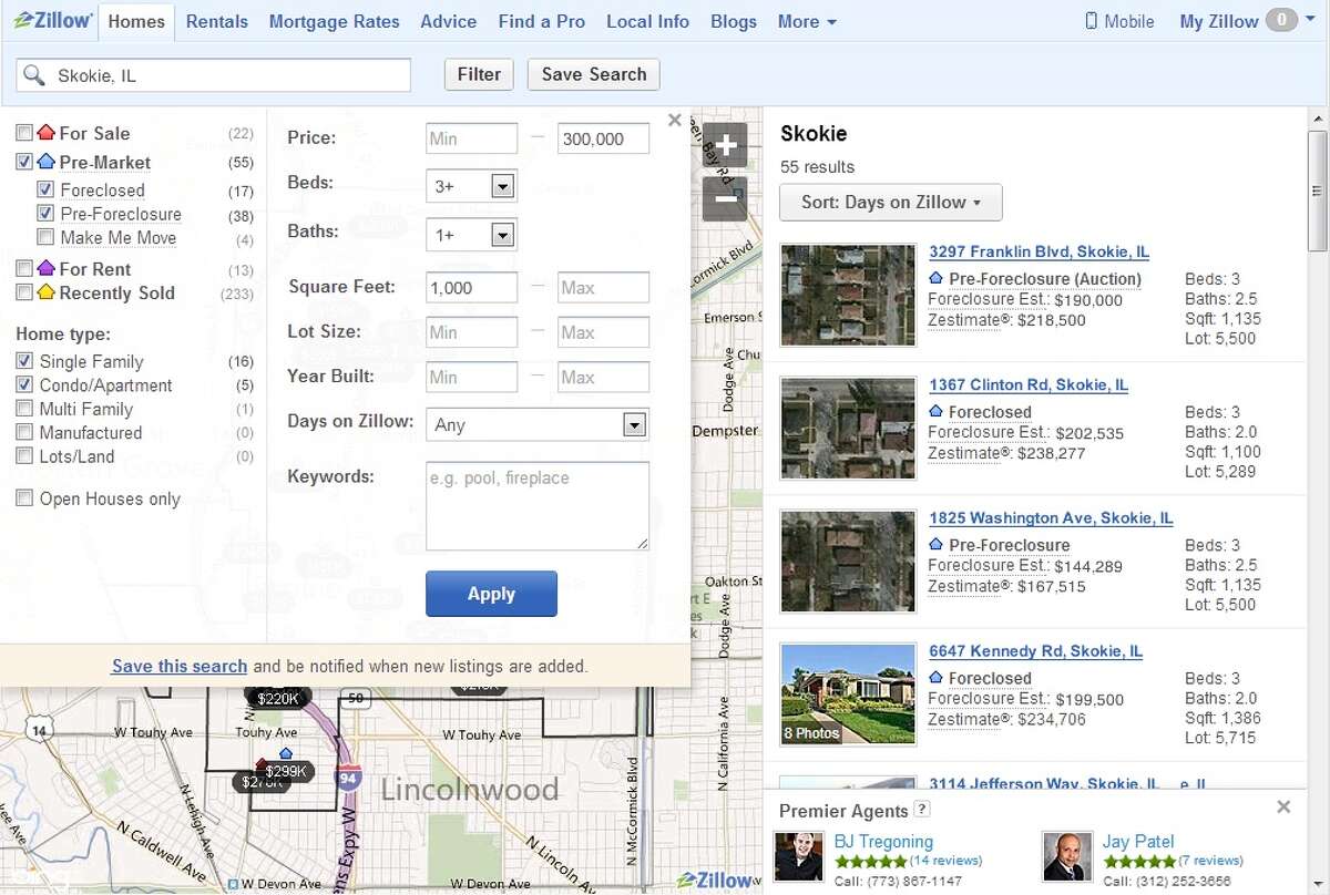 Zillow adds free details on foreclosure, preforeclosure homes