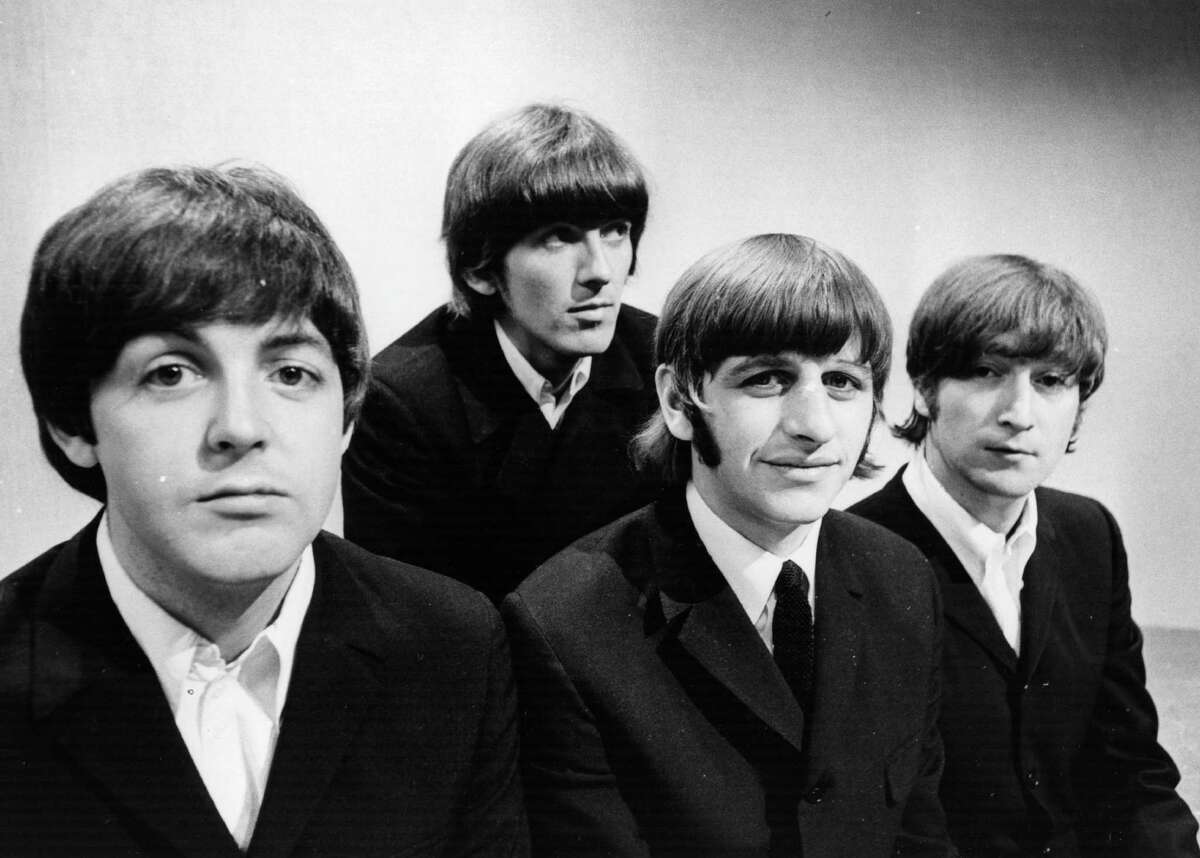 50 Years Since The First Beatles Single Released: A Look Back At The Beatles Portrait of British pop group The Beatles (L-R) Paul McCartney, George Harrison (1943 - 2001), Ringo Starr and John Lennon (1940 - 1980) at the BBC Television Studios in London before the start of their world tour, June 17, 1966.