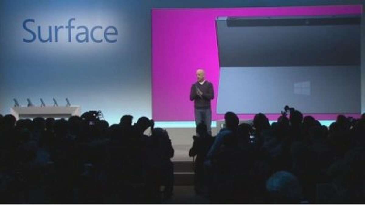 Windows President Steve Sinofsky discusses the new Surface tablet (image: screengrab)