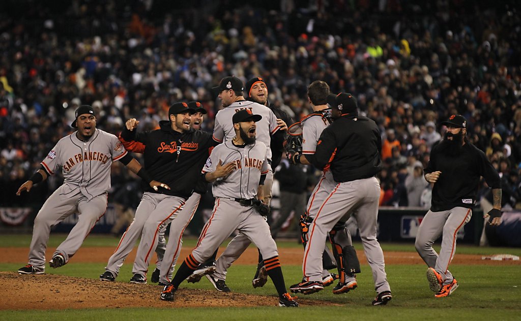 SAN FRANCISCO SF GIANTS #28 BUSTER POSEY 2012 WS CHAMPIONS ROAD