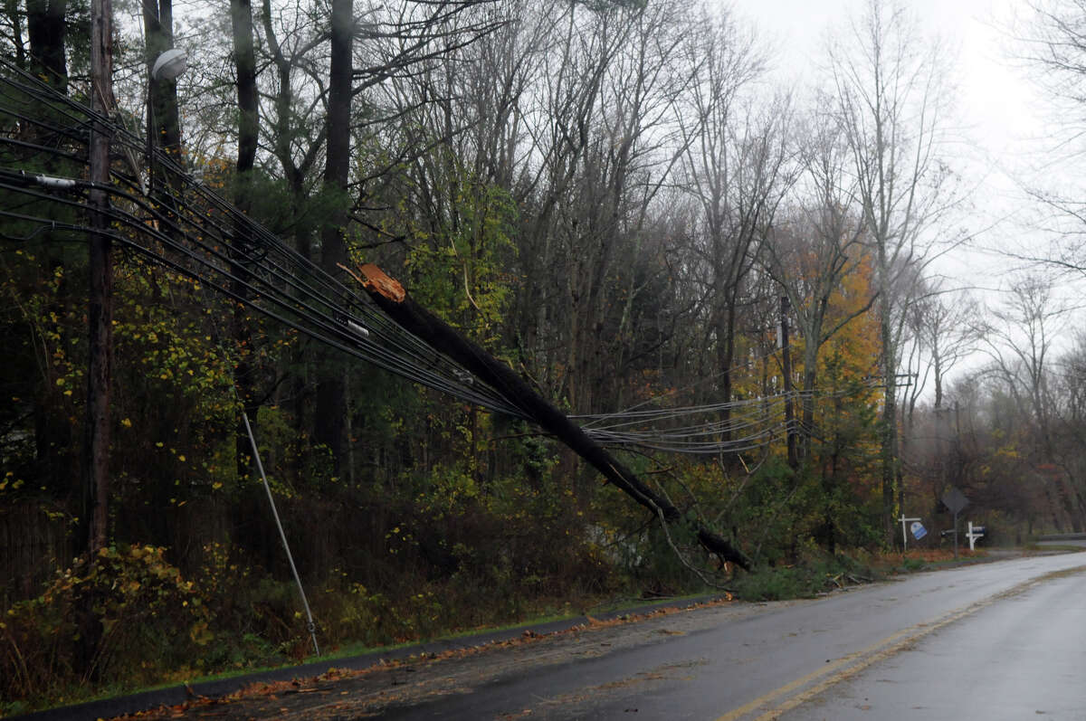 Stamford residents assess the damage left by Sandy