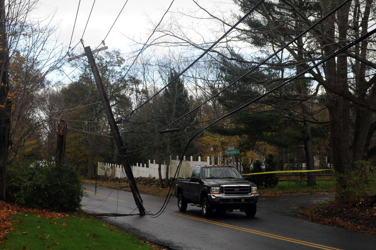 Stamford residents assess the damage left by Sandy