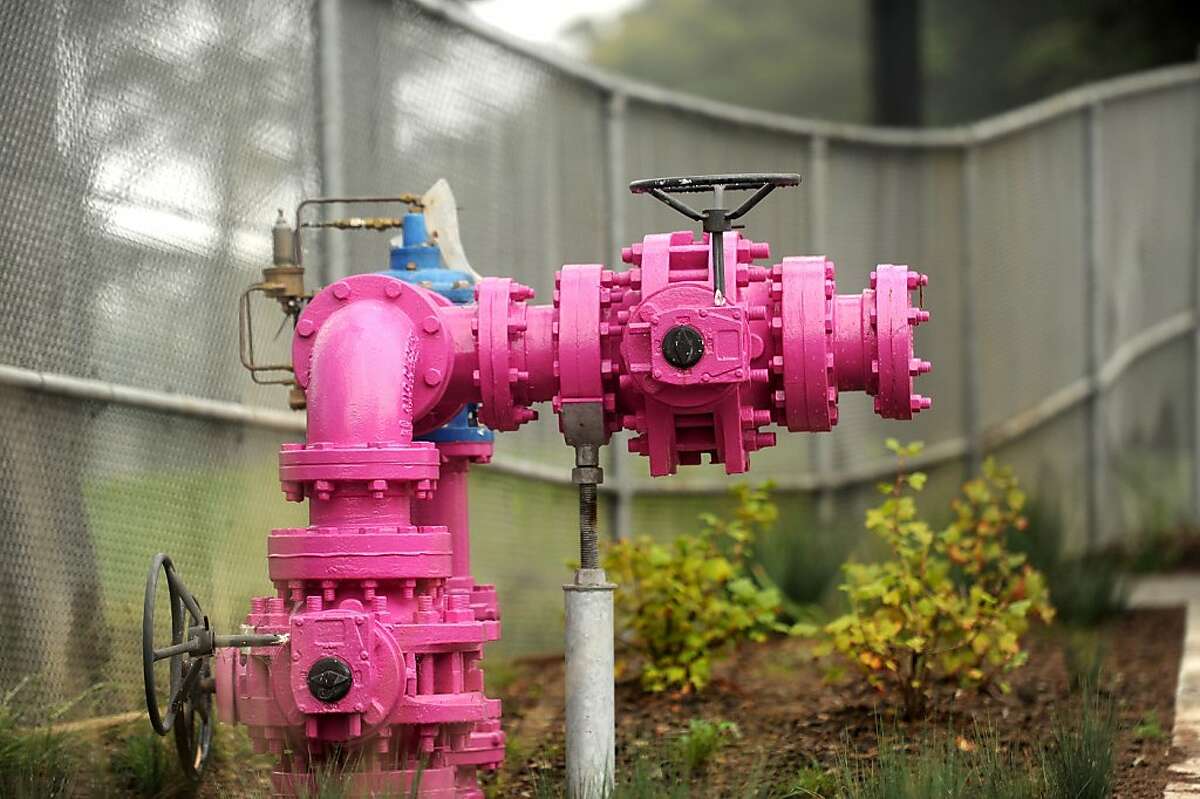 A component of the Harding Park golf course's recycled water irrigation system is pictured on Monday, Oct. 29, 2012, in San Francisco.