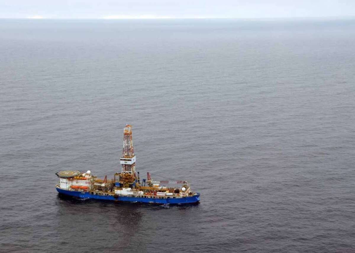 The drillship Noble Discoverer is boring a well in the Chukchi Sea north of Alaska. (Photo: Jennifer A. Dlouhy / The Houston Chronicle) (Jennifer A. Dlouhy)