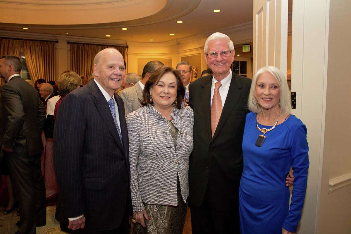 Rose and Harry Cullen, left, with Doug Pitcock and Cynthia Nordt at the 14th annual Laura Lee Blanton Community Spirit Award Dinner benefiting Houston Hospice. More than 300 guests attended the event at River Oaks Country Club on Oct. 30.