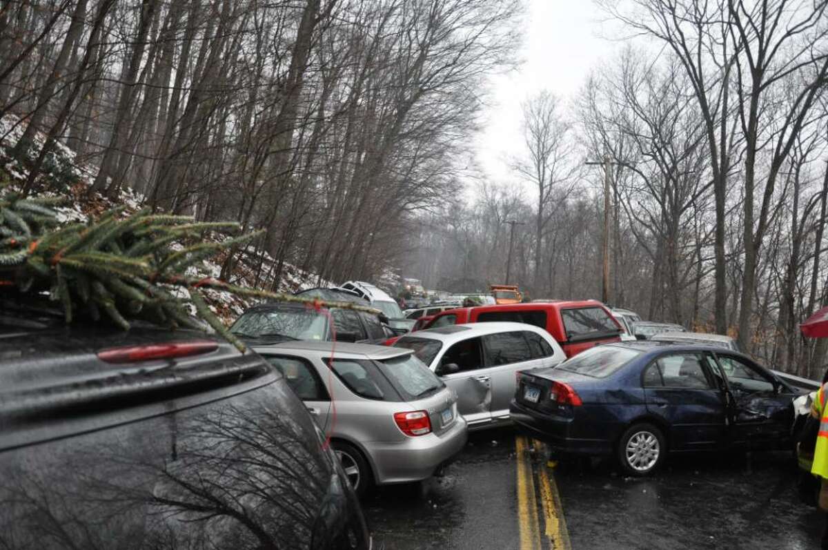 Rain/ice mix caused 50car pileup in Shelton Rain/ice mix caused 50car pileup in Shelton