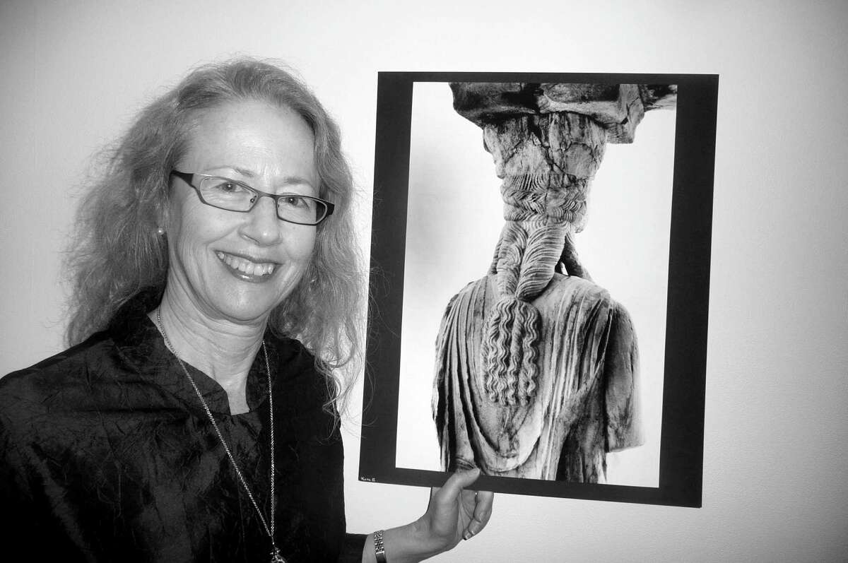 Fairfield University Professor Katherine "Kathy" Schwab has made a study of the classical Greek hairstyles of the famous Caryatids (maidens) of the Athenian Acropolis.