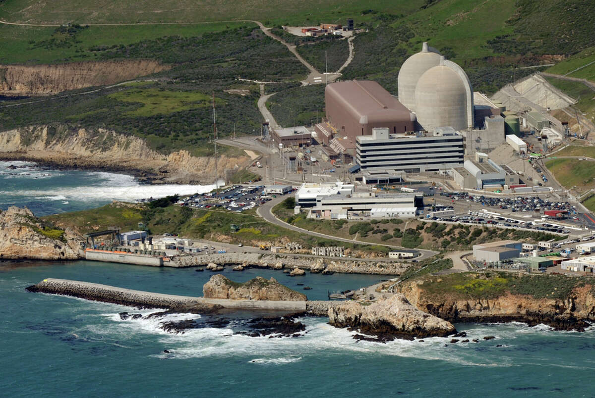 Aerial view of PG&E’s Diablo Canyon Nuclear Power Plant that sits on the ocean’s edge in San Luis Obispo County.