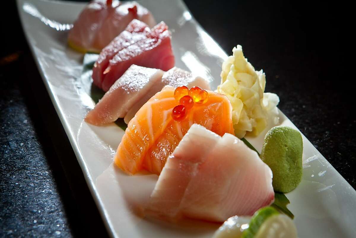 The "Sashimi Tasting" at Blue Gingko restaurant in Danville, Calif., is seen on Thursday, November 1st, 2012