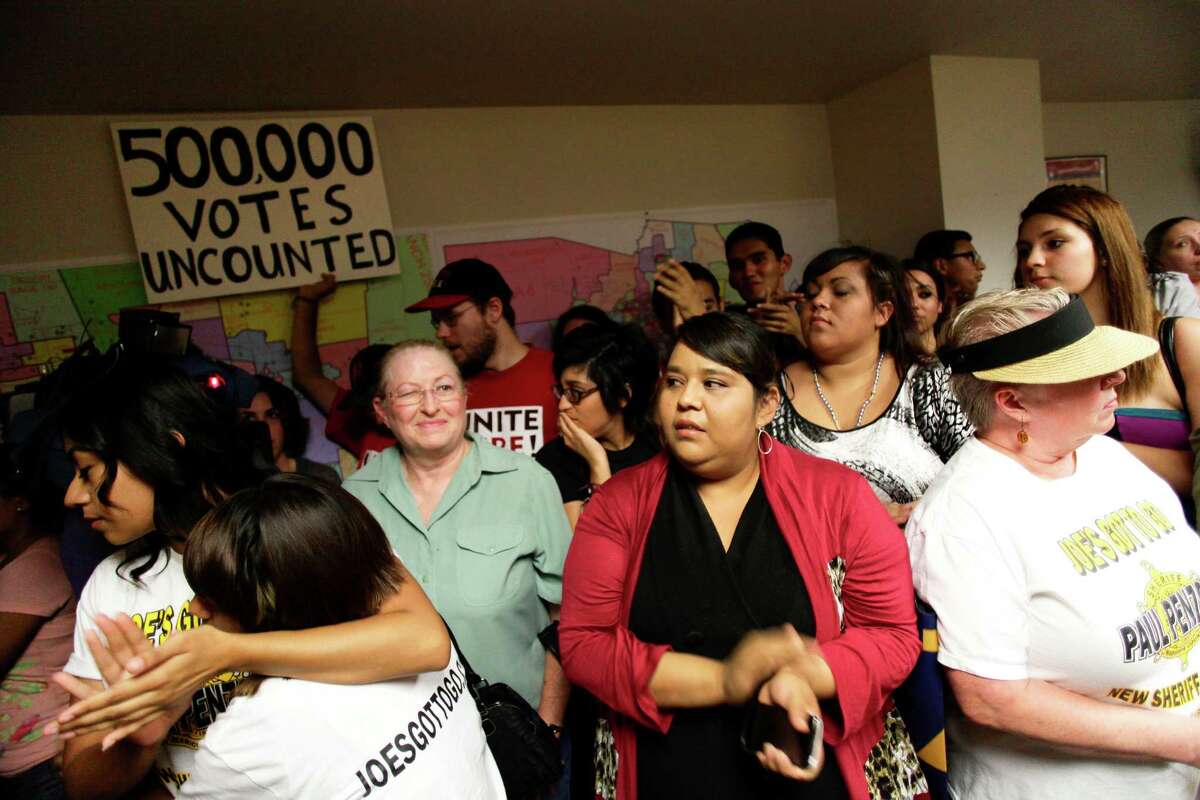 A protest to count provisional ballots at the Maricopa County Tabulation and Election Center, in Phoenix, Nov. 7, 2012. Latino votes tipped the balance in at least three swing states, securing their position as an organized force in American politics.